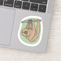 Lã Marrom Bonita Prendendo Ilustração De Volta Par