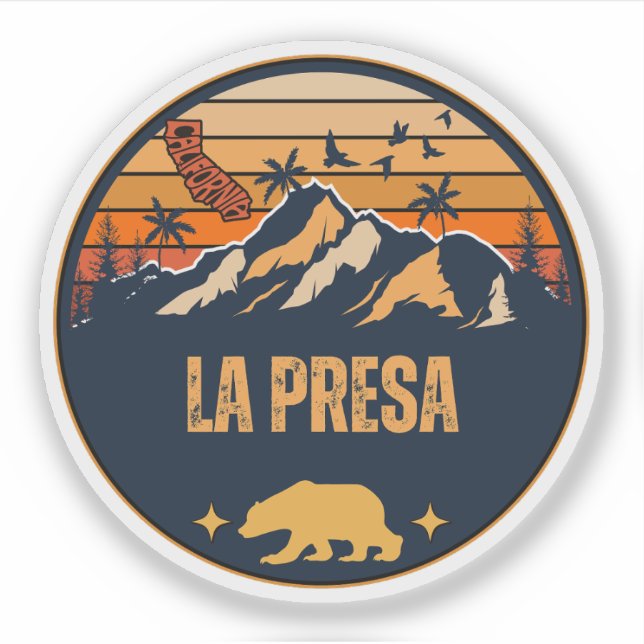 Adesivo La Presa, Califórnia (Frente)