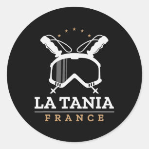 Adesivo La Tania France Ski Resort Vintage Skiing Snowboar