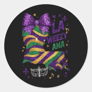Adesivo La Weezy Ana Carnaval Louisiana Mapa Terça-Feira G