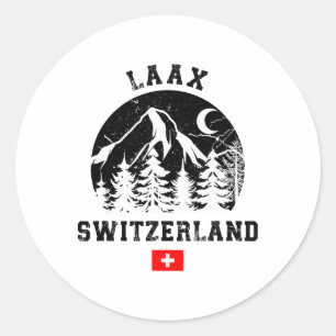 Adesivo Laax Suiça Ski Resort Alps Alpino Skiing Swi