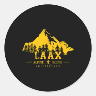 Adesivo Laax Suiça Ski Resort Alps Alpino Skiing Swi