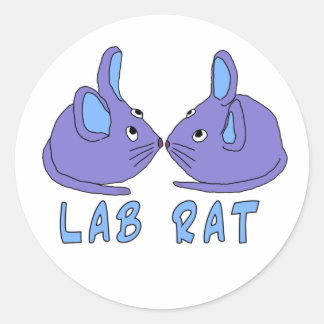 Adesivo Lab Rat | zwei lila blaue Labormäuse science