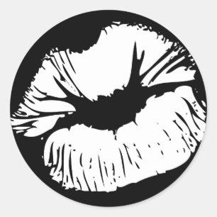 Adesivo Lábios brancos