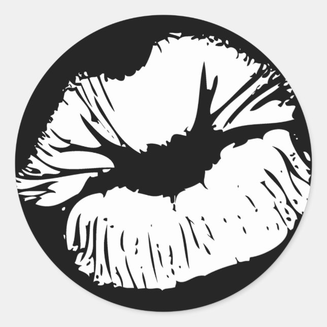 Adesivo Lábios brancos (Frente)