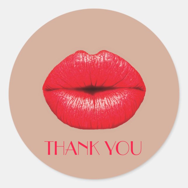 Adesivo Lábios de café beijam pop beije (Frente)