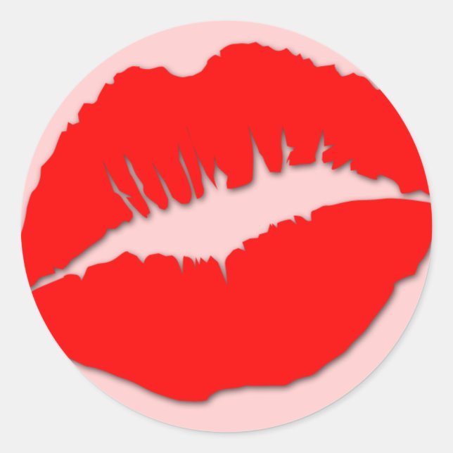 Adesivo Lábios de Kissy Vermelho (Frente)