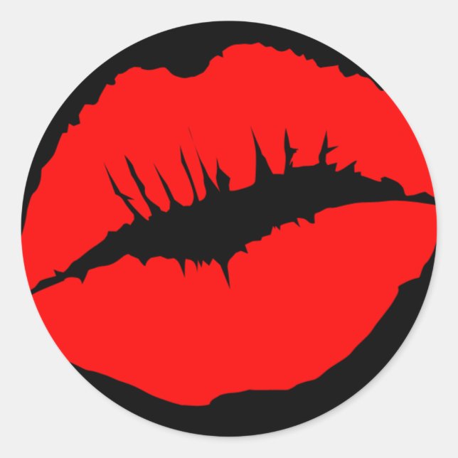 Adesivo Lábios de Kissy Vermelho (Frente)