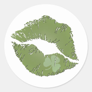 Adesivo Lábios de Shamrock - Beije-me Eu sou Stickers Irl
