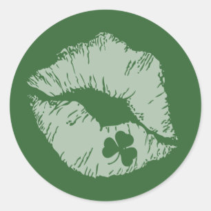 Adesivo Lábios de Shamrock - Beije-me Eu sou Stickers Irla