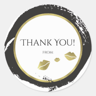 Adesivo Lábios Dourados e negros Beijam Beleza Moderna do