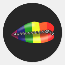Adesivo Lábios LBGTQ Fechados em Silêncio