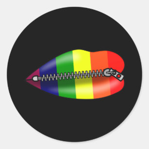 Adesivo Lábios LBGTQ Fechados em Silêncio
