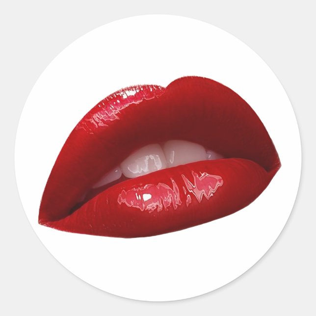 Adesivo Lábios Luscious Red Lipstick, de mulher (Frente)