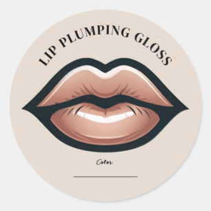 Adesivo Lábios Neutros Beige Cor-de-rosa Maturação do Plum