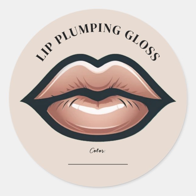 Adesivo Lábios Neutros Beige Cor-de-rosa Maturação do Plum (Frente)