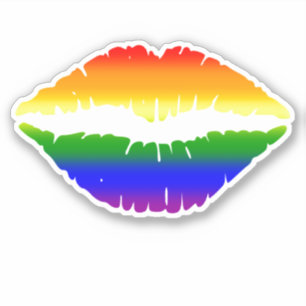 Adesivo Lábios Rainbow Sticker