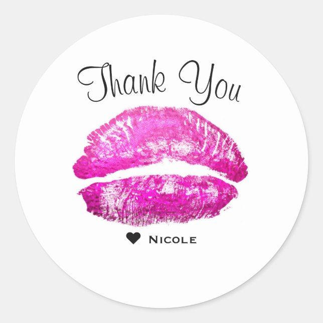 Adesivo Lábios Rosa Beijo Beijo Bela Makeup Glicam Persona (Frente)