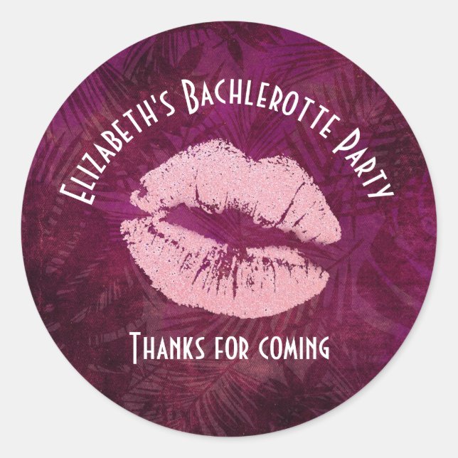 Adesivo Lábios Sexo Rosa, Glaudicantes, Festa Glamorosa Ob (Frente)