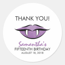 Adesivo Lábios Vampiros Gótico Obrigado Apostador de Anive