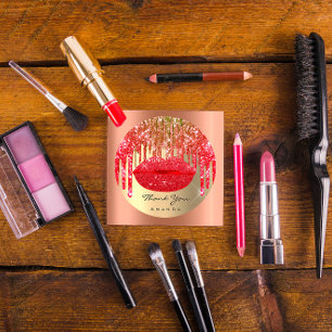 Adesivo Lábios vermelhos Dourados para nome de pequena em