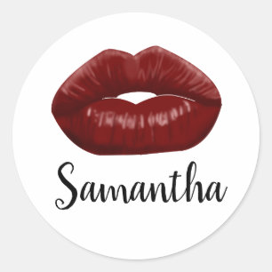 Adesivo Lábios vermelhos personalizados