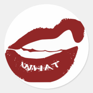 Adesivo Lábios Vermelhos Que Dentes Grr De Corda