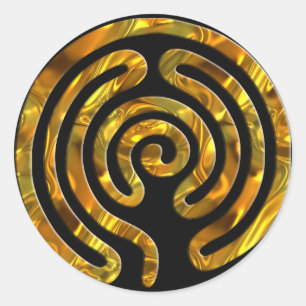Adesivo Labirinto DOURADO preto