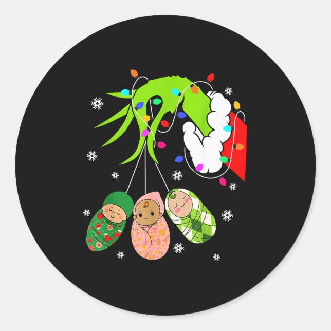 Adesivo Labor And Delivery Nurse Merry Christmas Xmas Ligh (Frente)