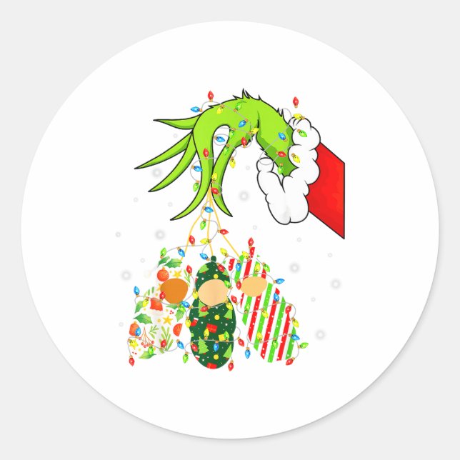 Adesivo Labor And Delivery Nurse Merry Christmas Xmas Ligh (Frente)