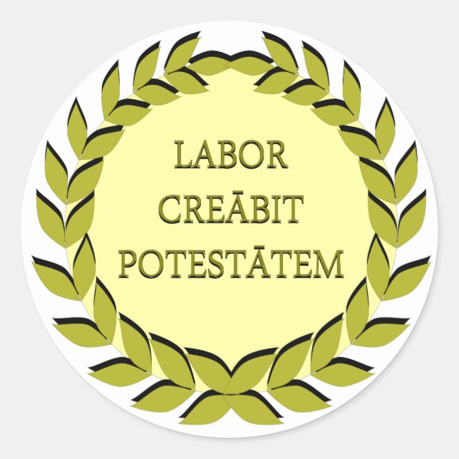 ADESIVO LABOR CREĀBIT POTESTĀTEM (Frente)