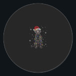 Adesivo laboratório negro labrador dog christmas light pap<br><div class="desc">laboratório negro labrador cão natal luzes de natal papais noeis xmas doce engraçado</div>