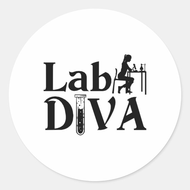 Adesivo Laboratório técnico de laboratório do Lab Diva de  (Frente)