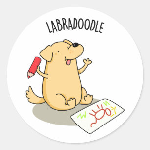 Adesivo Labradoodle Funny Labrador Dog Pun