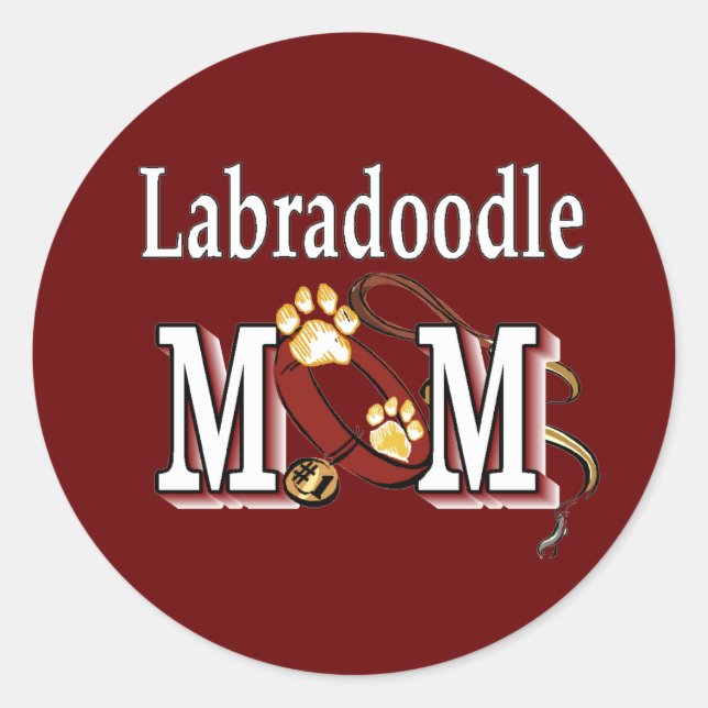 Adesivo Labradoodle MOM Gifts (Frente)