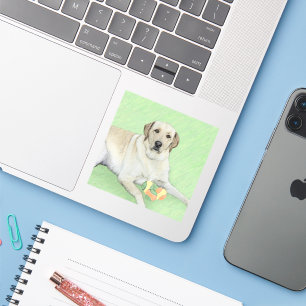 Adesivo Labrador Amarelo - Impressão de Retriever e Têni