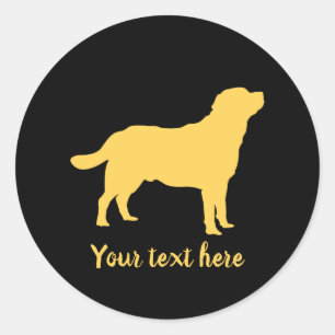 Adesivo Labrador Amarelo Lab Silhouter e Texto