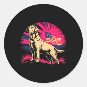 Adesivo Labrador Cão-De-Látea Cão Patriótico Cão 4 De Julh