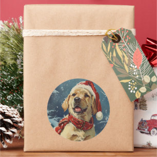 Adesivo Labrador Christmas