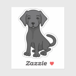 Adesivo Labrador de laboratório negro