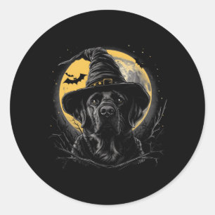 Adesivo Labrador Halloween Engraçado Cachorro Preto Lab Mo