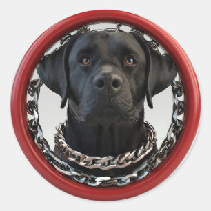 Adesivo Labrador preto engraçado