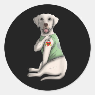 Adesivo Labrador Retriever Adoro Mamãe Tatuagem Cachorro E