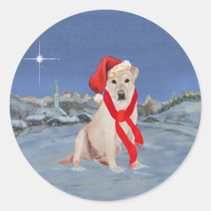 Adesivo Labrador Retriever Amarelo de Natal