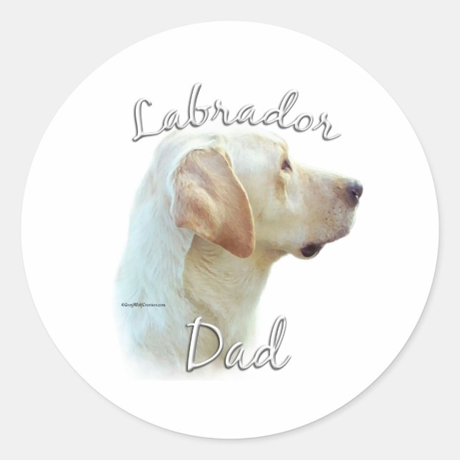 Adesivo Labrador Retriever (amarelo) Pai 2 (Frente)
