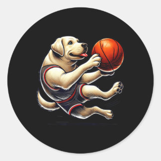 Adesivo Labrador Retriever Atirando Basquete