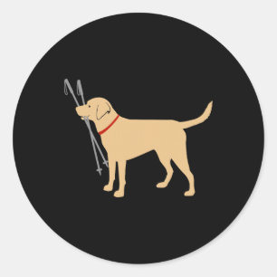 Adesivo Labrador Retriever Busca Bastões de Esqui Lab Amar