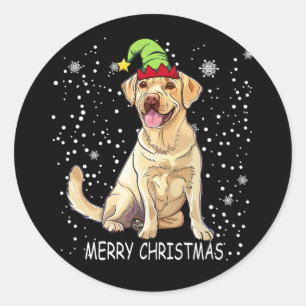 Adesivo Labrador Retriever Cachorro Árvore de Natal Xmas