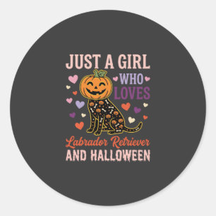 Adesivo Labrador Retriever engraçado de Halloween Abóbora