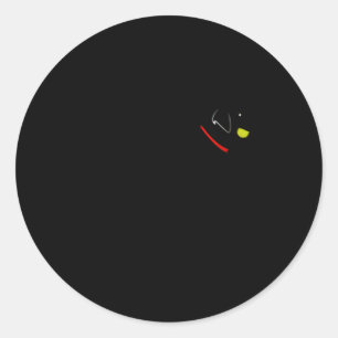 Adesivo Labrador Retriever Fetch Black Lab Play Ball